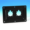Adam Hall 87153 Einbauschale 1mm stahl, 2x 8pol Speakon oder EP, schwarz