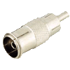   Adapter Cinchstecker auf Antennenkupplung (IEC-Koaxial-Zentral) preis-g&uuml;nstig bestellen bei Musikerkabel.de
