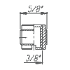 Neutrik NAM5 Neutrik Schwanenhals Adapter 3/8" innen, 5/8" 27UNS au&szlig;en
